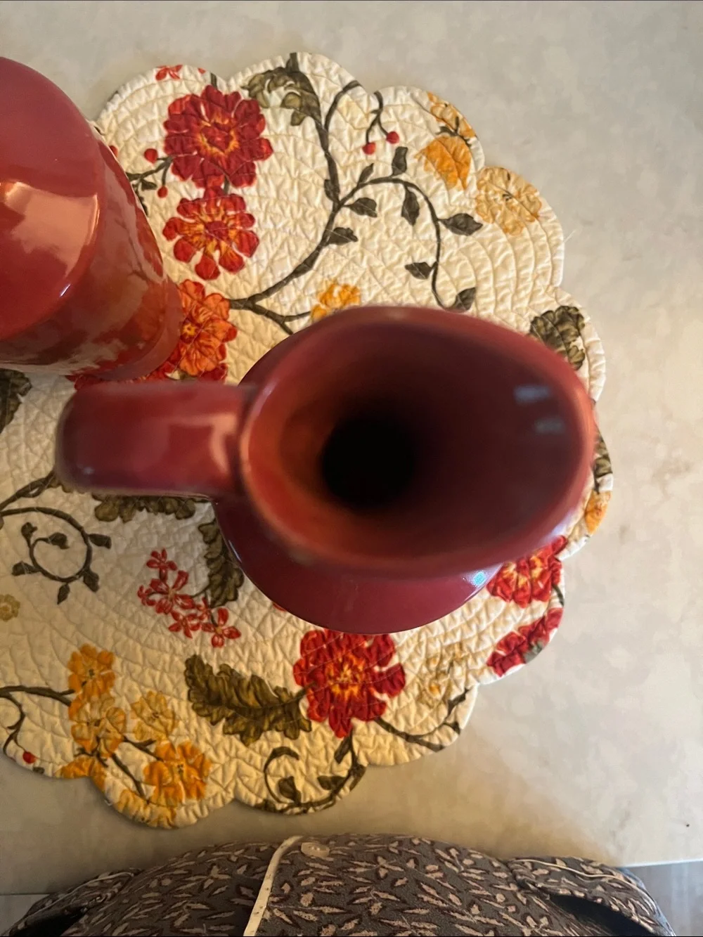 VTG 1960s USA stoneware pottery mauve dusty rose pitchers (2) # 162